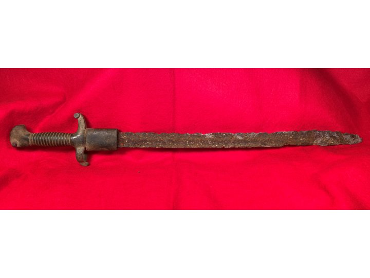 Excavated Confederate Boyle and Gamble Saber Bayonet with Scabbard Throat