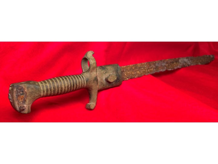 Excavated Confederate Boyle and Gamble Saber Bayonet with Scabbard Throat