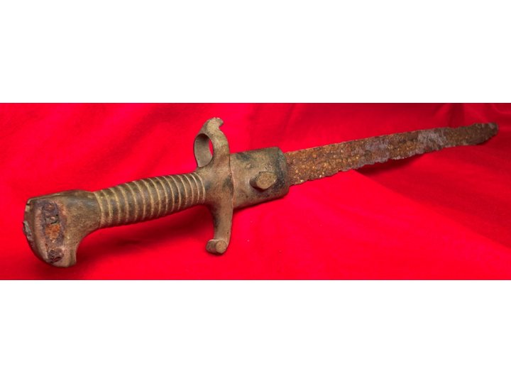 Excavated Confederate Boyle and Gamble Saber Bayonet with Scabbard Throat