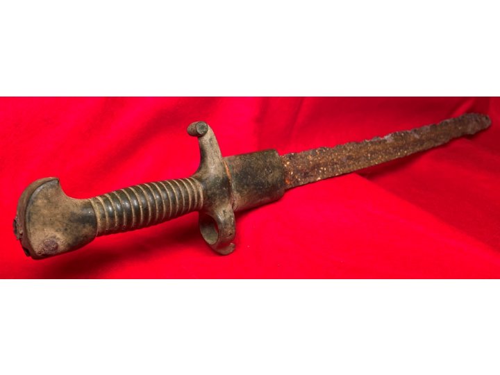 Excavated Confederate Boyle and Gamble Saber Bayonet with Scabbard Throat