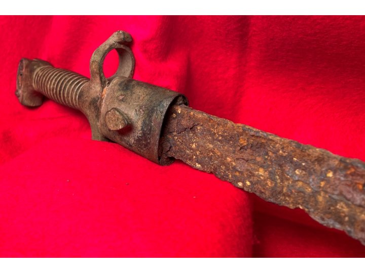 Excavated Confederate Boyle and Gamble Saber Bayonet with Scabbard Throat