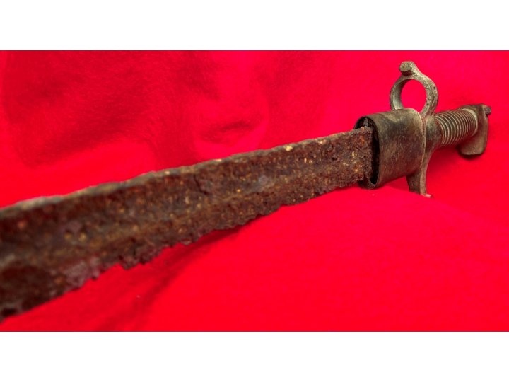 Excavated Confederate Boyle and Gamble Saber Bayonet with Scabbard Throat