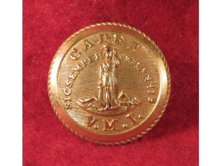 VMI - Virginia Military Institute Cadet Button - R & W Robinson - Coat Thread Remnant