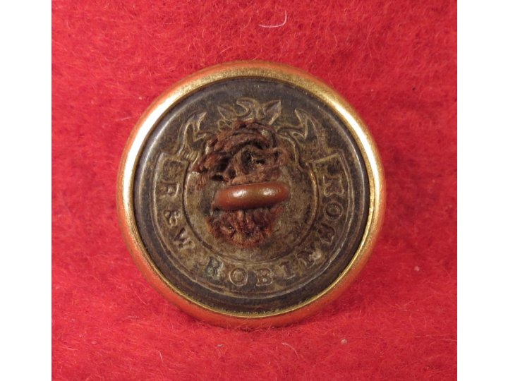 VMI - Virginia Military Institute Cadet Button - R & W Robinson - Coat Thread Remnant