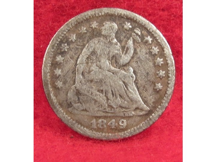 Excavated 1849 Seated Liberty Half Dime