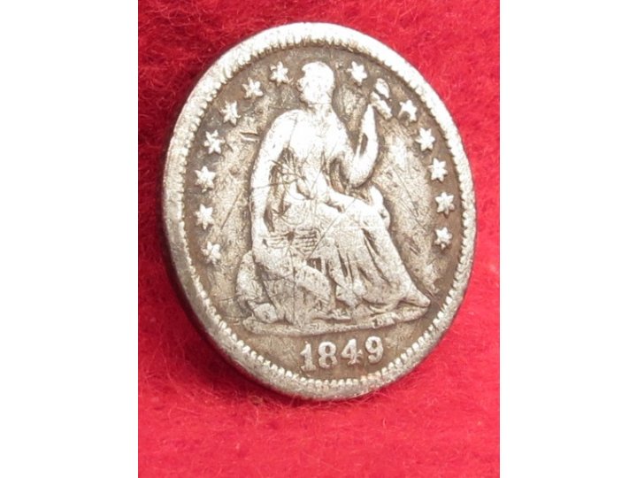 Excavated 1849 Seated Liberty Half Dime