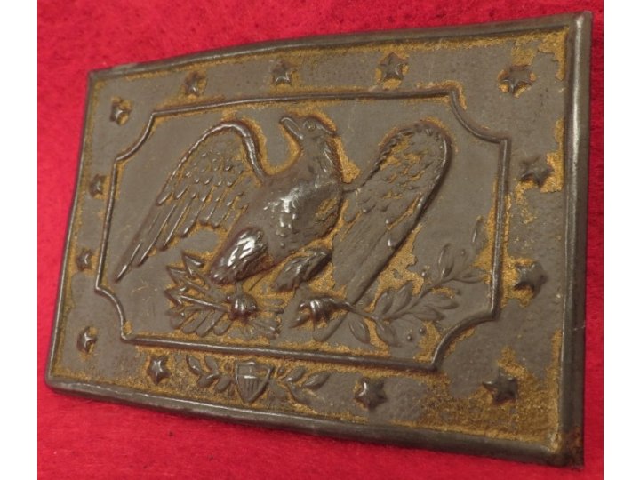 Militia Panel Plate Waist Belt Buckle 1850-1865