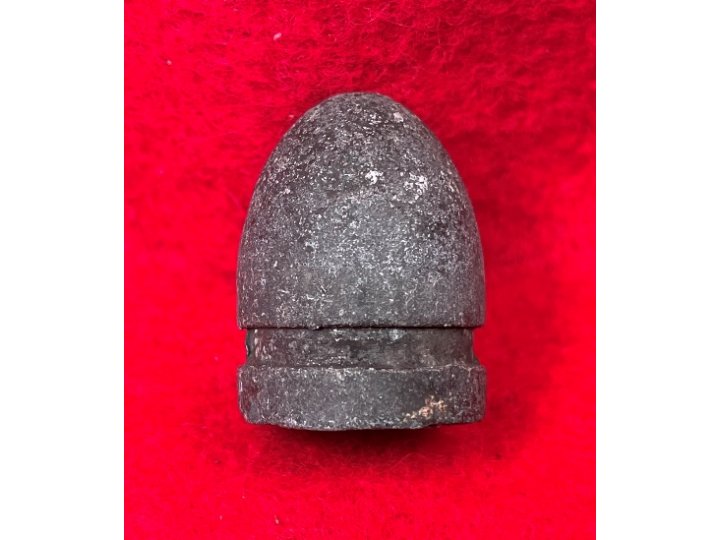 Confederate French Pattern .69 Caliber Rifled Musket Bullet - Rare Example with Elliptical Cavity
