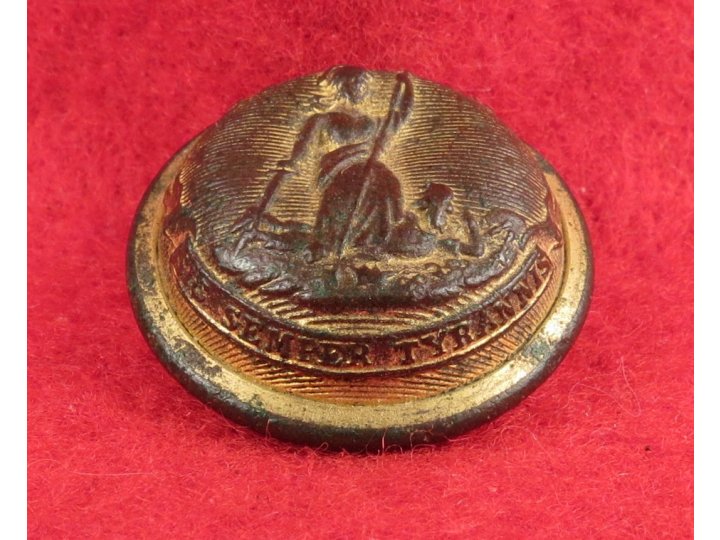 Virginia State Seal Coat Button