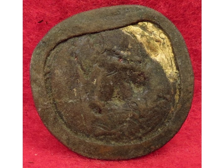 Virginia State Seal Coat Button - Flattened