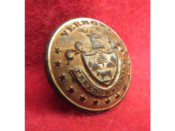 Vermont State Seal Coat Button