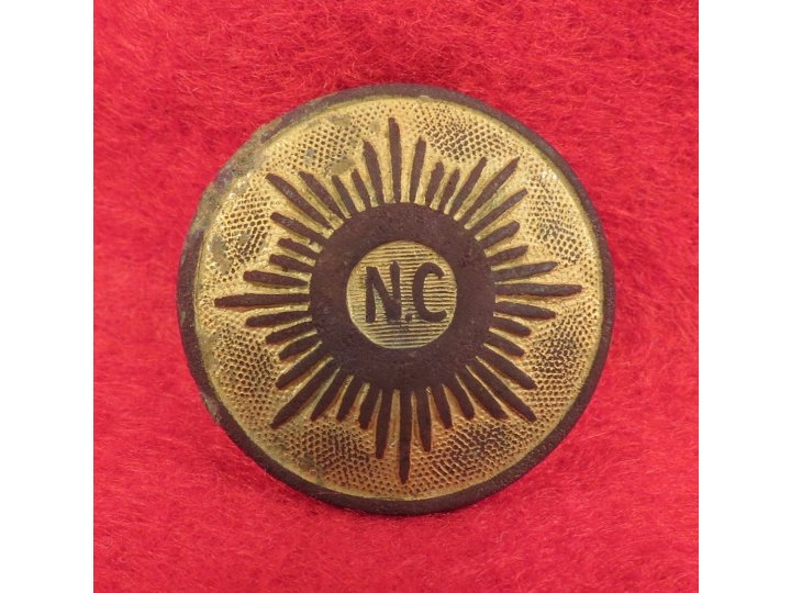 North Carolina "Sunburst" Coat Button with Shank - High Quality