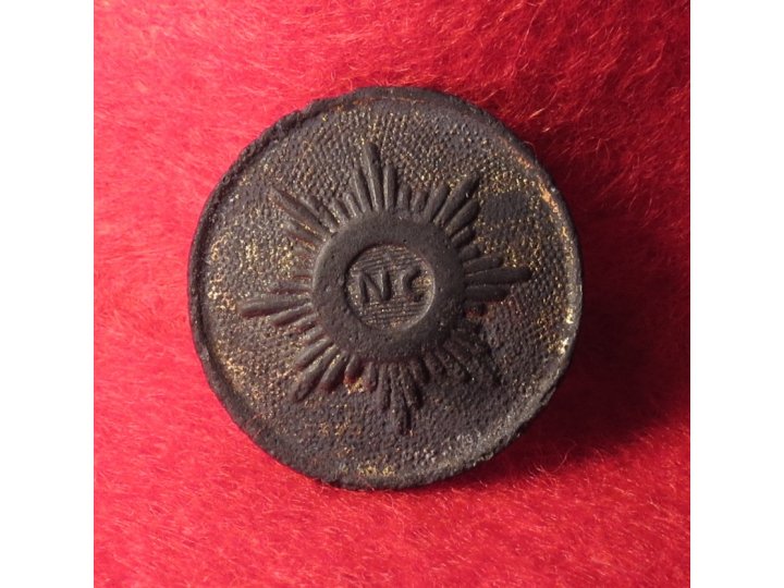 North Carolina "Sunburst" Coat Button with Shank - NC 14 - Rare 17mm Size