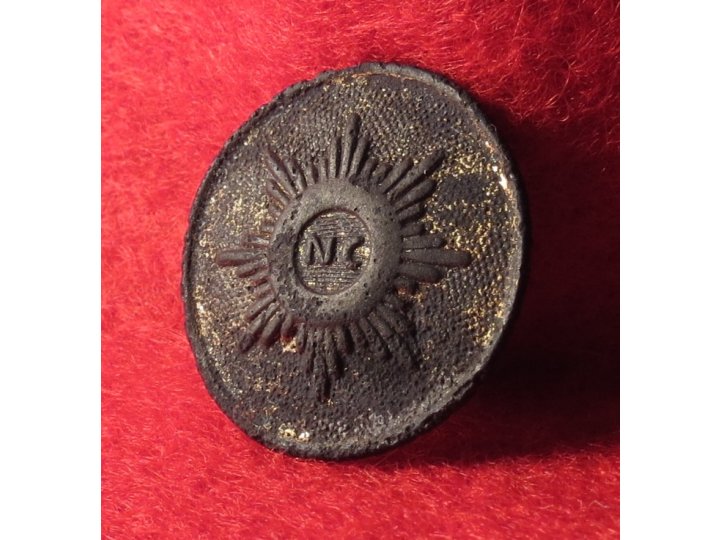 North Carolina "Sunburst" Coat Button with Shank - NC 14 - Rare 17mm Size