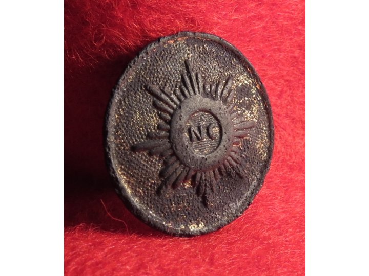 North Carolina "Sunburst" Coat Button with Shank - NC 14 - Rare 17mm Size