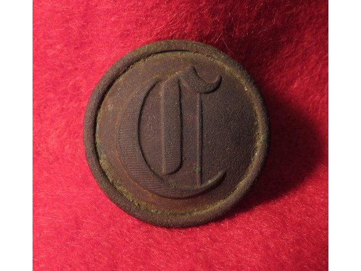 Confederate Script Cavalry Coat Button - High Quality