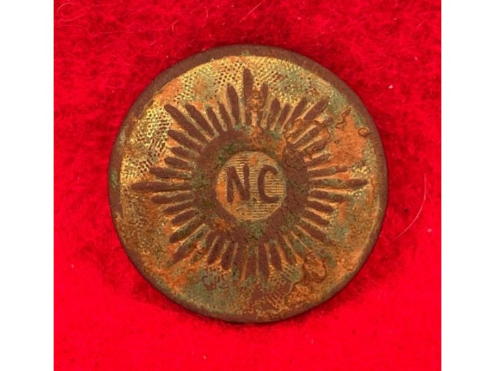 North Carolina Sunburst Coat Button with Shank - NC 14