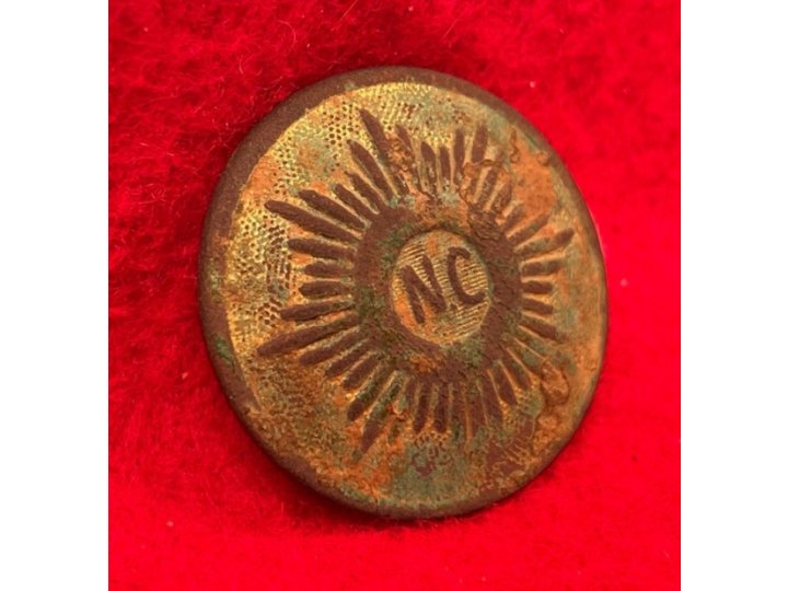 North Carolina Sunburst Coat Button with Shank - NC 14