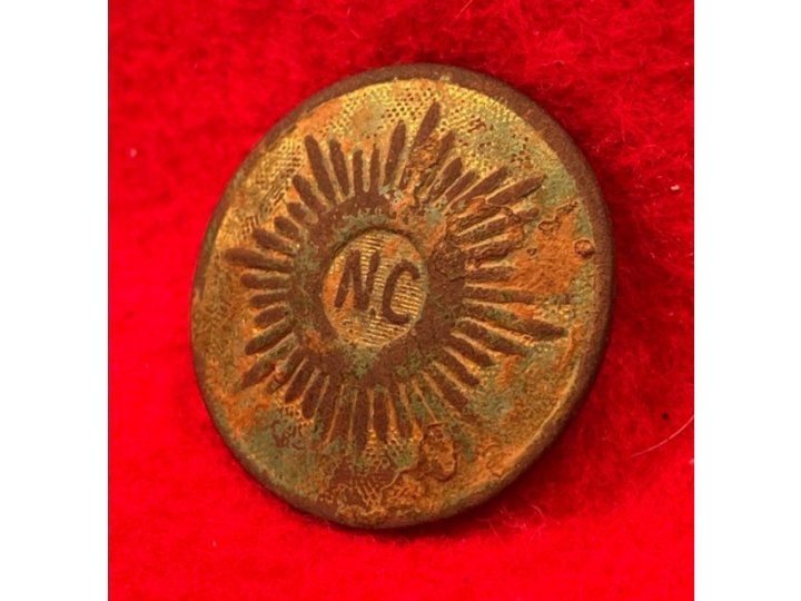 North Carolina Sunburst Coat Button with Shank - NC 14