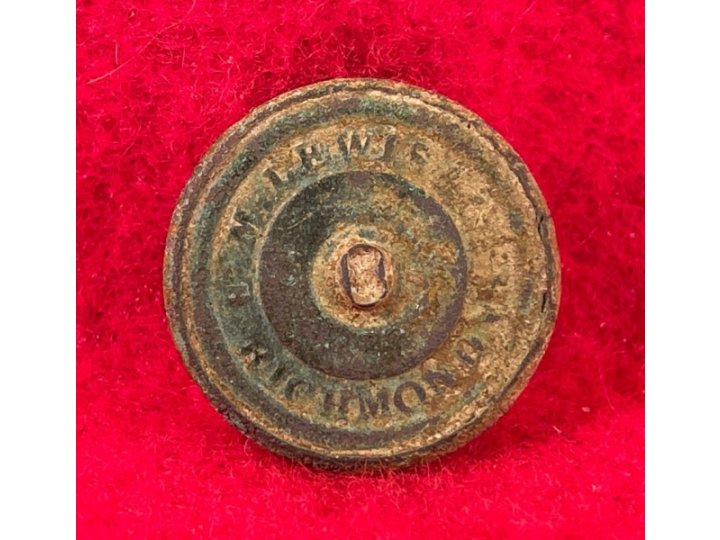 Confederate Artillery Coat Button - Richmond Manufacturer