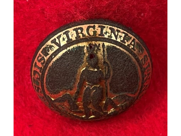 Virginia State Seal Coat Button - Missing Back