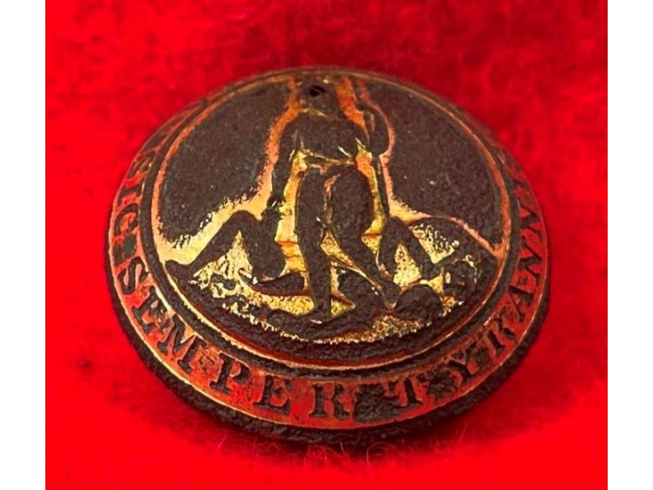 Virginia State Seal Coat Button - Missing Back