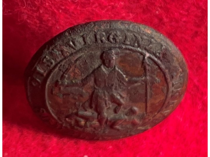 Virginia State Seal Coat Button