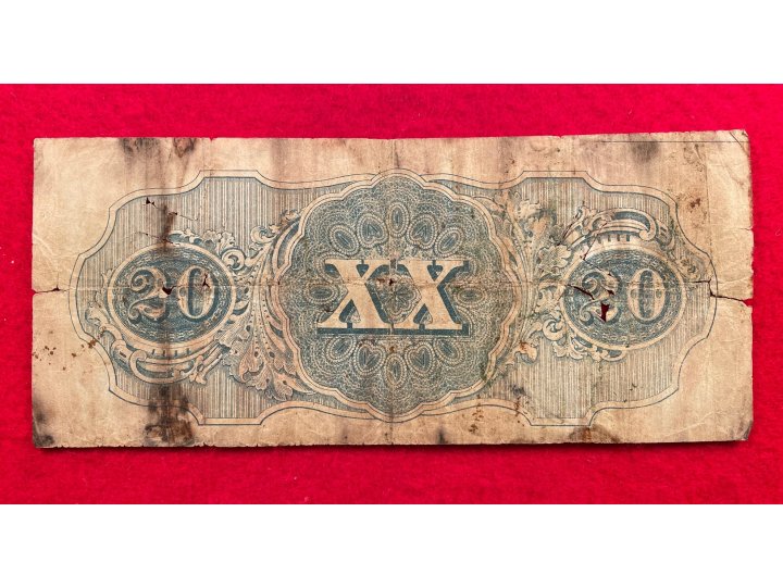 Confederate Twenty Dollar Note - 1863 - CC